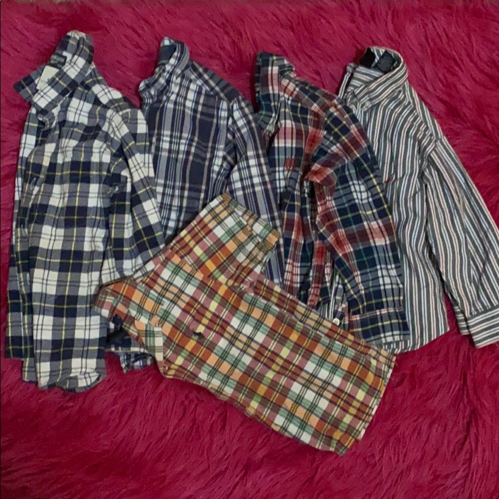 Shirt lot, 3t/4t button ups long sleeve short